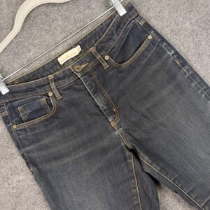 LL Bean Signature Skinny Jeans Womens 6 Dark Wash Denim Mid Rise Blue Pants